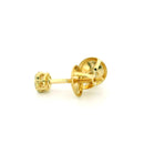 14k Yellow Gold Diamond Earrings | 0.15ctw Round Natural Diamonds, 4mm
