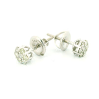 14k White Gold Diamond Earrings | 0.25ctw Round Natural Diamonds, 5mm