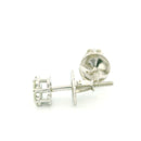 14k White Gold Diamond Earrings | 0.25ctw Round Natural Diamonds, 5mm