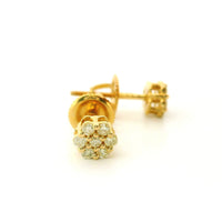 14k Yellow Gold Diamond Earrings | 0.25ctw Round Natural Diamonds, 5mm