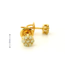 14k Yellow Gold Diamond Earrings | 0.25ctw Round Natural Diamonds, 5mm