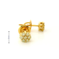 14k Yellow Gold Diamond Earrings | 0.25ctw Round Natural Diamonds, 5mm
