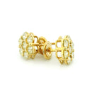 14k Yellow Gold Diamond Earrings | 1.56ctw Round Natural Diamonds, 9mm