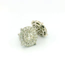 14k White Gold Diamond Earrings | 2.39ctw Round Natural Diamonds, 13mm