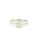0.75ctw Oval-Cut Diamond Hidden Halo Engagement Ring in 14K White Gold – Elegant Bridal Ring