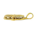 14K Yellow Gold Hand of Hamsa Pendant – 16 Ctw Natural VS White Diamonds | Luxury Protection Amulet