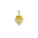 14k Yellow Gold Diamond Pendant | 0.31ctw Round Natural Diamonds, 24mm
