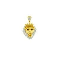 14k Yellow Gold Diamond Pendant | 0.31ctw Round Natural Diamonds, 24mm