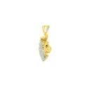 14k Yellow Gold Diamond Pendant | 0.31ctw Round Natural Diamonds, 24mm