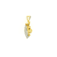 14k Yellow Gold Diamond Pendant | 0.31ctw Round Natural Diamonds, 24mm