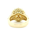 12.80ctw Oval-Cut Diamond Halo Engagement Ring in 14K Yellow Gold – Luxury Bridal Jewelry
