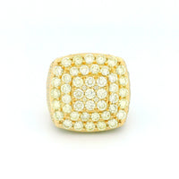 14k Yellow Gold Diamond Ring | 9.00ctw Natural Diamonds, Men’s Luxury Statement Ring