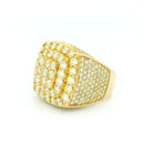 14k Yellow Gold Diamond Ring | 9.00ctw Natural Diamonds, Men’s Luxury Statement Ring