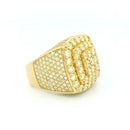 14k Yellow Gold Diamond Ring | 9.00ctw Natural Diamonds, Men’s Luxury Statement Ring