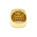 14k Yellow Gold Diamond Ring | 9.00ctw Natural Diamonds, Men’s Luxury Statement Ring