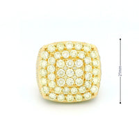 14k Yellow Gold Diamond Ring | 9.00ctw Natural Diamonds, Men’s Luxury Statement Ring
