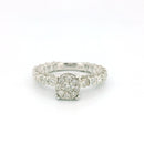 14k White Gold Women’s Diamond Ring | 1.60ctw Natural White Diamonds, 7mm