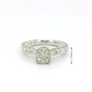 14k White Gold Women’s Diamond Ring | 1.60ctw Natural White Diamonds, 7mm