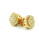 14k Yellow Gold Diamond Earrings | 1.47ctw Round Natural Diamonds, 12mm