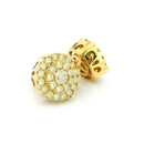 14k Yellow Gold Diamond Earrings | 1.47ctw Round Natural Diamonds, 12mm