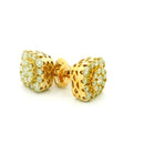 14k Yellow Gold Diamond Earrings | 1.43ctw Round Natural Diamonds, 10mm