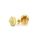 14k Yellow Gold Diamond Earrings | 0.50ctw Round Natural Diamonds, 9mm