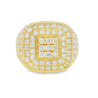Men’s Champion Ring – 14K Yellow Gold with 4.35 Ctw Natural White Diamonds | Statement Luxury Ring