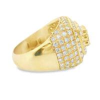 Men’s Champion Ring – 14K Yellow Gold with 4.35 Ctw Natural White Diamonds | Statement Luxury Ring