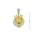 10k Yellow Gold Diamond Pendant | 0.58ctw Round Natural Diamonds, 30mm