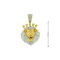10k Yellow Gold Diamond Pendant | 0.58ctw Round Natural Diamonds, 30mm