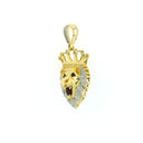 10k Yellow Gold Diamond Pendant | 0.45ctw Round Natural Diamonds, 34mm