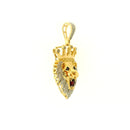 10k Yellow Gold Diamond Pendant | 0.45ctw Round Natural Diamonds, 34mm