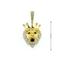10k Yellow Gold Diamond Pendant | 0.45ctw Round Natural Diamonds, 34mm