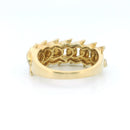 14K Yellow Gold Cuban Ring with 0.65 CTW Natural White Diamonds
