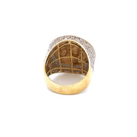 10k Yellow Gold with 2.4Ctw Natural White Diamond Jesus Head Men's Pinky Ring