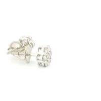 14k White Gold Diamond Earrings | 1.00ctw Round Natural Diamonds, 7mm