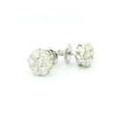 14k White Gold Diamond Earrings | 1.96ctw Round Natural Diamonds, 7mm