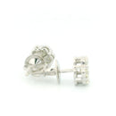 14k White Gold Diamond Earrings | 1.96ctw Round Natural Diamonds, 7mm