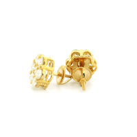 14k Yellow Gold Diamond Earrings | 2.00ctw Round Natural Diamonds, 10mm