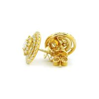 14k Yellow Gold Diamond Earrings | 1.25ctw Round Natural Diamonds, 13mm