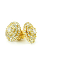 14k Yellow Gold Diamond Earrings | 1.25ctw Round Natural Diamonds, 13mm