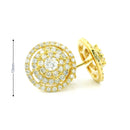 14k Yellow Gold Diamond Earrings | 1.25ctw Round Natural Diamonds, 13mm
