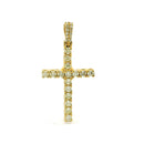 14k Yellow Gold Diamond Pendant | 1.60ctw Round Natural Diamonds, 30mm