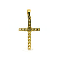 14k Yellow Gold Diamond Pendant | 1.60ctw Round Natural Diamonds, 30mm