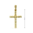 14k Yellow Gold Diamond Pendant | 1.60ctw Round Natural Diamonds, 30mm