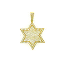 14k Yellow Gold Diamond Pendant | 5.50ctw Round Natural Diamonds, 38mm