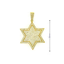 14k Yellow Gold Diamond Pendant | 5.50ctw Round Natural Diamonds, 38mm