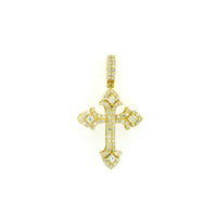 14k Yellow Gold Diamond Pendant | 1.68ctw Round Natural Diamonds, 32mm