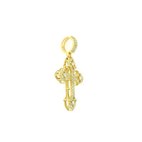 14k Yellow Gold Diamond Pendant | 1.68ctw Round Natural Diamonds, 32mm