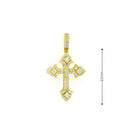 14k Yellow Gold Diamond Pendant | 1.68ctw Round Natural Diamonds, 32mm